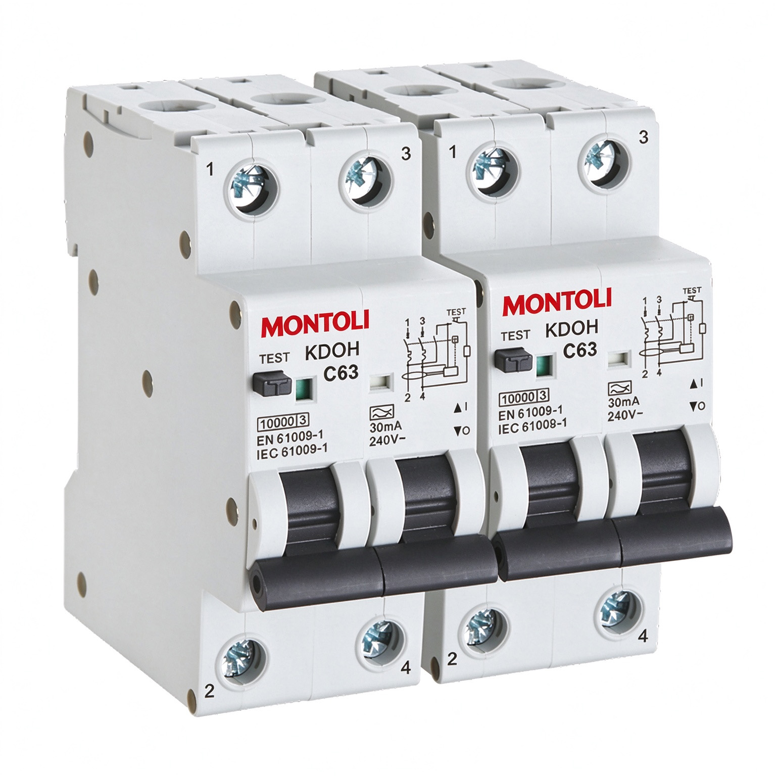 Aolec KDOH 10KA RCBO 双向剩余电流断路器